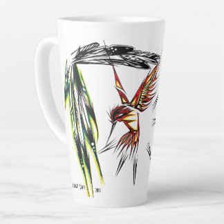 Tasse Latte Totem d'oiseau-de-brousse d'Amérique latine