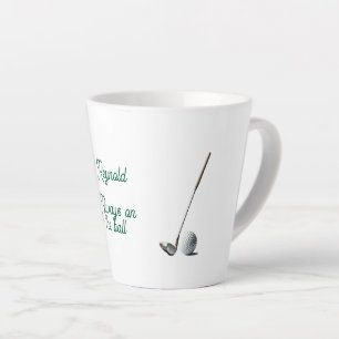 Tasse Latte Toujours sur la balle Golf personnalisé drôle