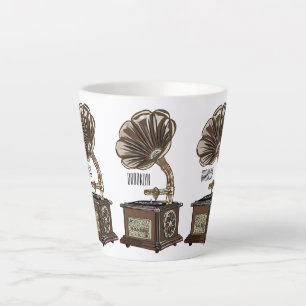 Tasse Latte Tourne-disque dessin animé