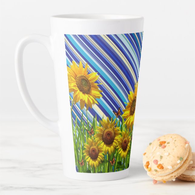 Tasse Latte Tournesol en latte (En situation)