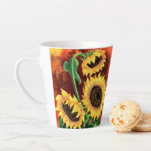 Tasse Latte Tournesols Jaunes