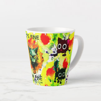 Tasse Latte Tout Vert, Rouge Boug Bouché