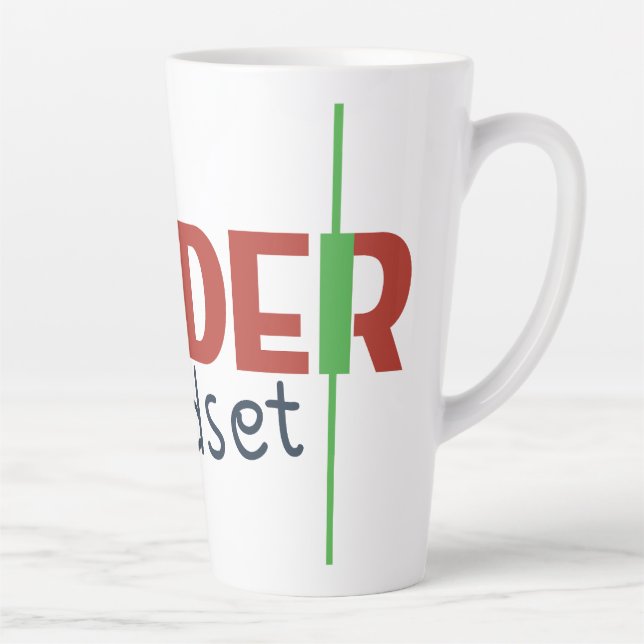 Tasse Latte Trader Mindset – Discipline Focused Trading (Droite)