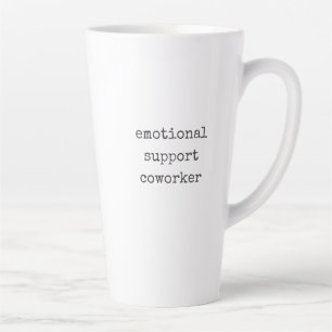 Tasse Latte Travail Bestie Cadeau Funny Emotion Support Cowork