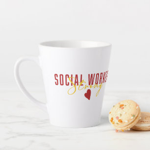 Tasse Latte Travail social fort Alma Mater inspiré