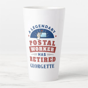 Tasse Latte Travailleur de poste retraité Mailman Retraite Fun