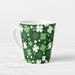 Tasse Latte Trèfle vert, jour de la Saint-Patrick
