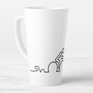 Tasse Latte Triathlon. Natation, cyclisme et course.