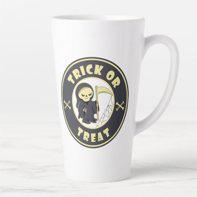 Tasse Latte Trick ou traiter Halloween griffeur caractère (Droite)