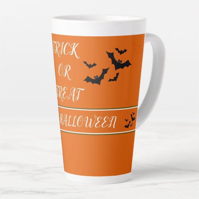 TASSE LATTE TRICK OU TRAITER HAPPY HALLOWEEN (Angle droit)