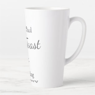 Tasse Latte Trinquons au mariage nom date couple simple