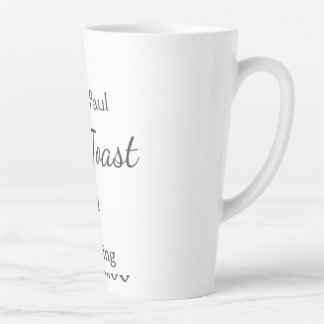 Tasse Latte Trinquons au mariage nom date couple simple