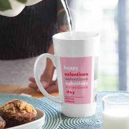 Tasse Latte Trois photos de collection | Cadeau coloré Valenti