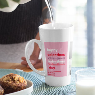 Tasse Latte Trois photos de collection Cadeau coloré Valenti