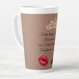 Tasse Latte Trop Glam Pour Se Soucier – Citation Chic 