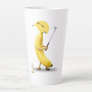 Tasse Latte Trou en un – Dessin animé rétro de club de golf à