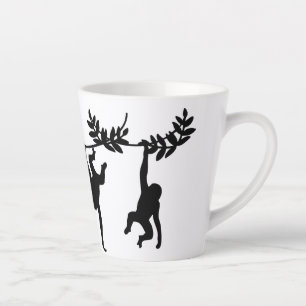 Tasse Latte Troupe de singes