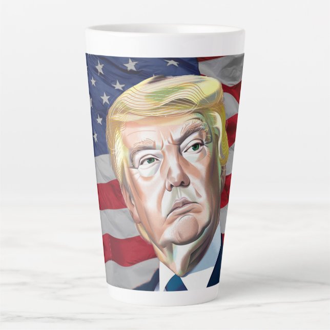 Tasse Latte Trump 45e Président des États-Unis - Don (Devant)