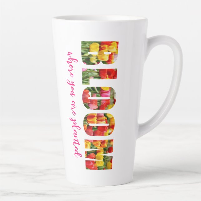 Tasse Latte Tulipe inspirante (Droite)