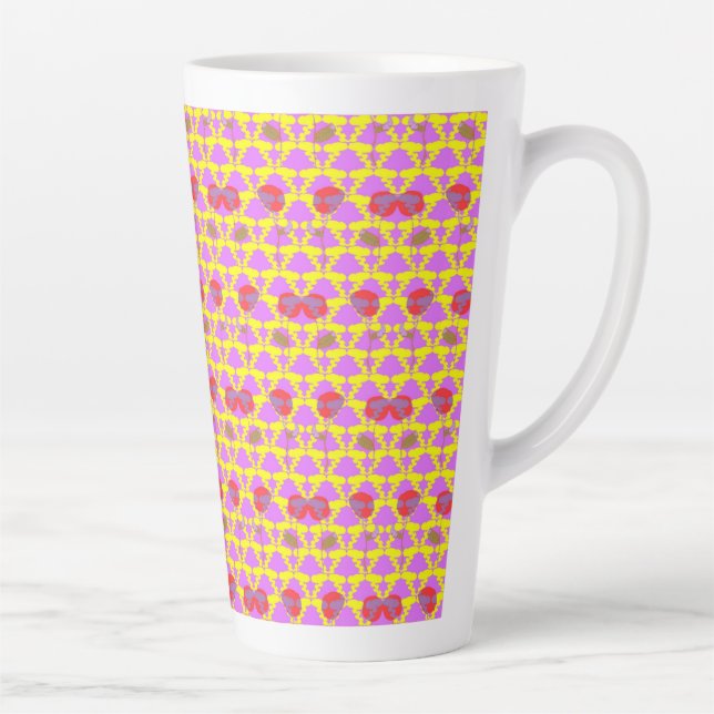 Tasse Latte Two Flowers Roses (Droite)
