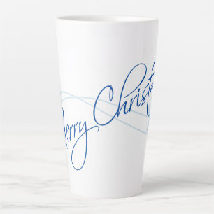Tasse Latte Typographe de Merry Christmas