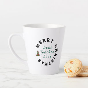 Tasse Latte Typographie de citation d'appréciation de Noël pou