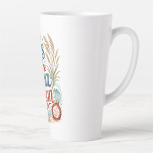 Tasse Latte Typographie de Noël Côtière C'est la Saison de la