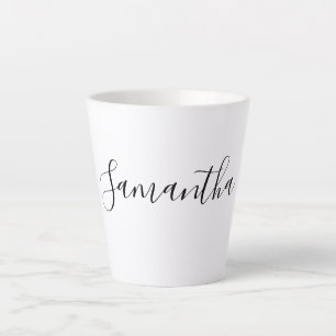 Tasse Latte Typographie de script manuscrite moderne Nom