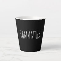 Typographie moderne Nom blanc sur noir
