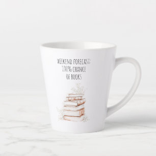 Tasse Latte Typographie pour amateur de livres