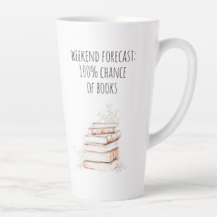Tasse Latte Typographie pour amateur de livres 