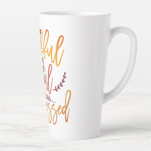 Tasse Latte Typographie Remerciement Gratuit Citation Heureuse