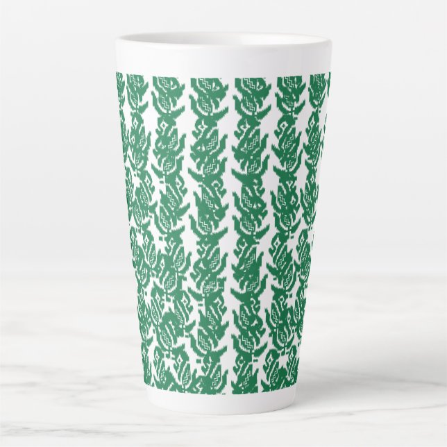 Tasse Latte Un design vert et noir captivant avec un g audacie (Devant)