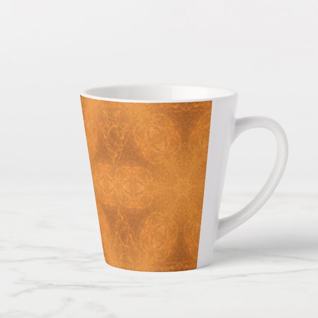 Tasse Latte Un kaléidoscope d'une étoile orange brûlée (Droite)