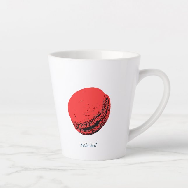 Tasse Latte un macaron fraise par jour ! (Droite)