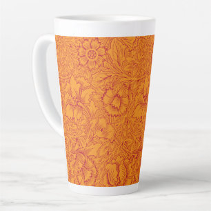Tasse Latte Un motif cachemire en orange et bleu,