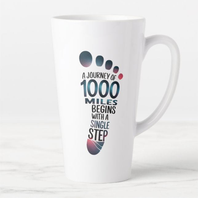 Tasse Latte "Un pas vers mille milles" (Droite)