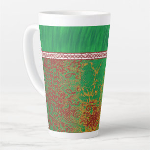 Tasse Latte Une étonnante écharpe à l'indienne avec un mélange