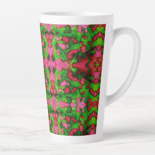 Tasse Latte Une étude en rose et vert