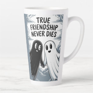 Tasse Latte Une Véritable Amitié Ne Meurt Jamais Des Fantômes