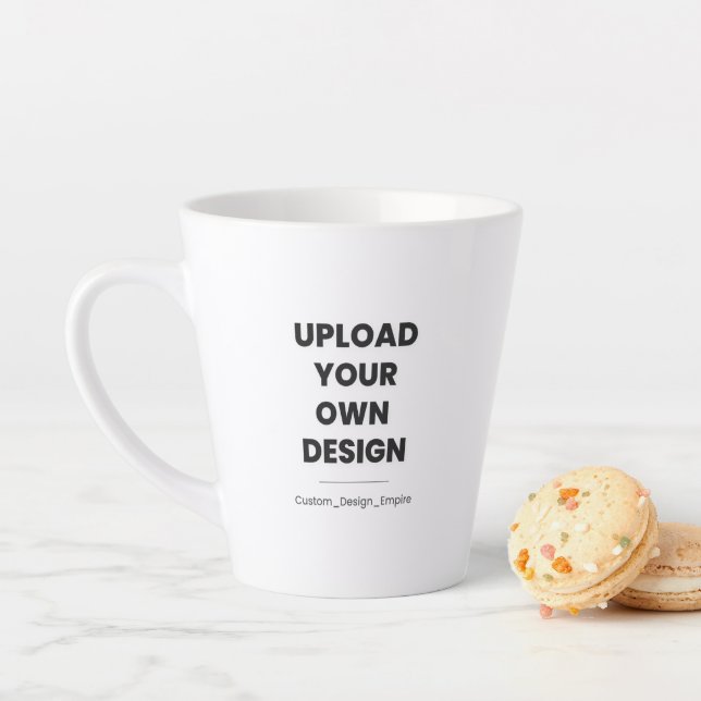 Tasse Latte Upload Your Own Design Here | Custom Template (En situation)