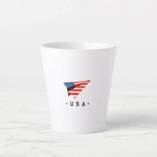 Tasse Latte USA Paper Plane Flag