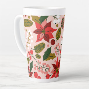 Tasse Latte Vacances d'hiver à Poinsettia