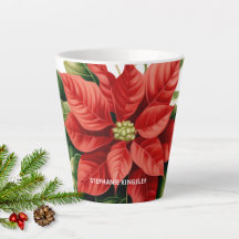 Vacances Rouge Noël Poinsettia Personnalisé