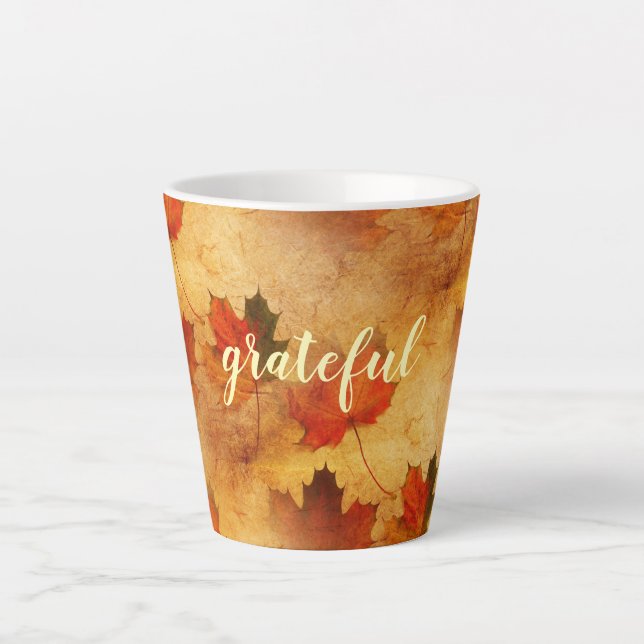 Tasse Latte Vacances Thanksgiving Automne (Devant)