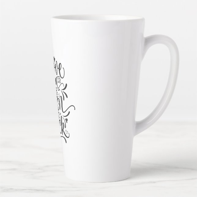 Tasse Latte Valentine Art Je T'Aime À La Lune (Droite)