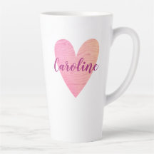 Valentines personnalisées Jour Coeur rose
