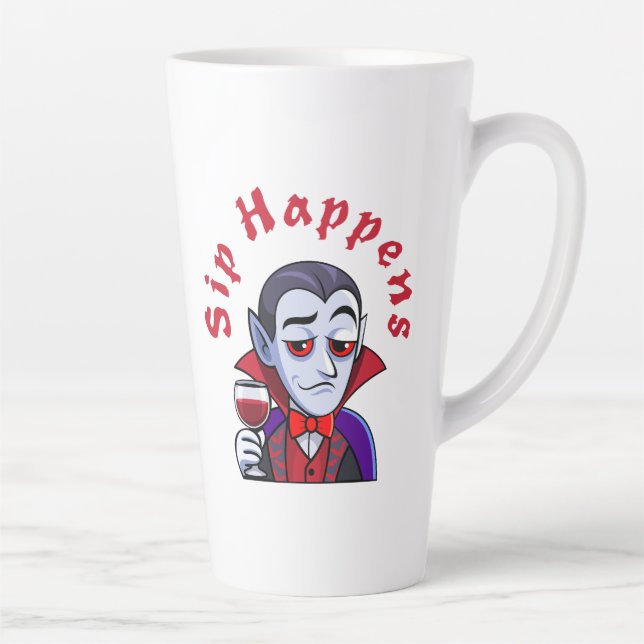 Tasse Latte Vampire Chic - Ça arrive de boire (Droite)