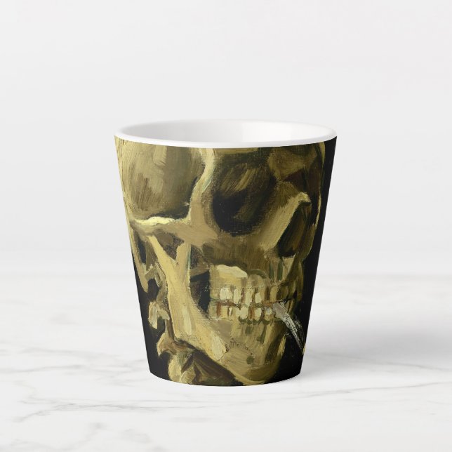 Tasse Latte Van Gogh Fumer du squelette (Devant)