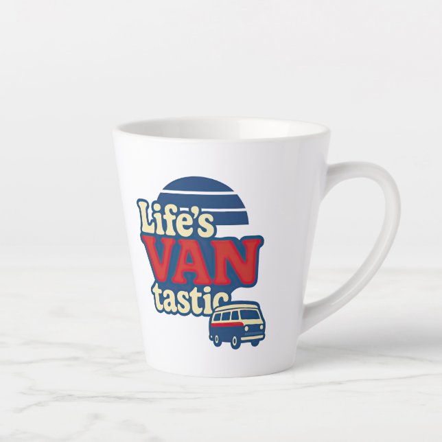 Tasse Latte VANtastic Red Cream Blue Edition (Droite)